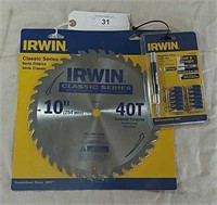 Irwin 10" 40T Saw Blade & 13pc. Drive Guide set