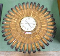 Syroco Sunburst Clock (Plastic) 23"dia