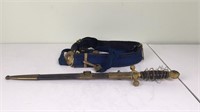 Naval sword with a belt