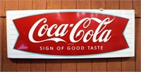 Coca Cola Metal Lithograph Sign