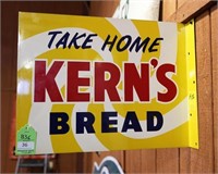 Kern's Bread Metal Lithograph Flange Sign