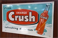 Orange Crush Soda Lithograph Metal Sign