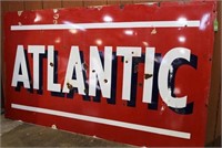 Porcelain Atlantic (Motor Oil) Double Sided Sign