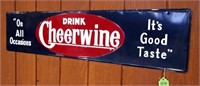 Cheerwine Lithograph Metal Sign