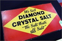 Diamond Crystal Salt Lithograph Metal Sign