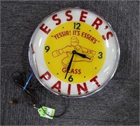 Esser's Paint Advertising Electric Wall Clock