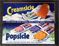 Popsicle Advertising Paper Signs