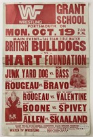 1980's WWF Poster, Hart Foundation, Junk Yard Dog