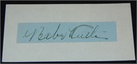 Babe Ruth Signature. With Certificate.