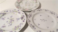 3 Lefton Hand Painted plates