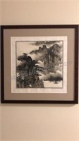 Asian inspired Print, matted and framed purchased