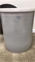 Vintage 20 gallon crock, 23 inches tall 18 inches