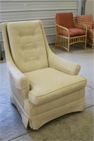 Cream upholstered arm chair