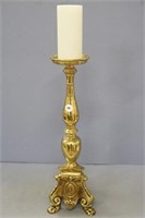 Tall brass heavy candleholder