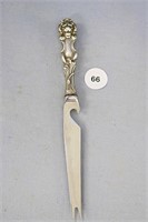 Unusual Sterling carving knife