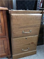 Two Drawer Wooden Filing Cabinet