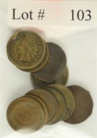 Lot #103 - 10 Indian Head Cents: 1860, 63, 81,