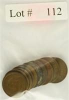 Lot #112 - 10 Indian Head Cents: 1863,  65, 80,