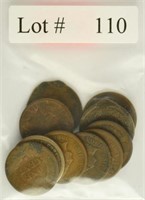Lot #110 - 10 Indian Head Cents: 1863, 81, 87,