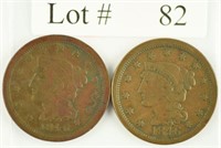 Lot #82 - 1846 Small Date & Large Date Braded