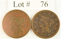 Lot #76 - 1840 Small Date & Large Date Braded
