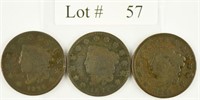 Lot #57 - 1820, 1824 & 1825 Matron Head Large