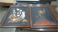 2 Native American Framed Canvases