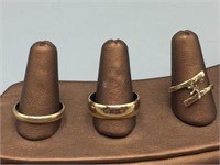 Lot of 3 gold rings