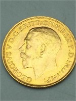 1927 British sovereign coin;