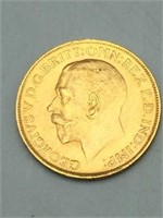 1927 British sovereign coin