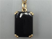 14k Onyx pendant