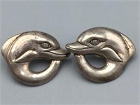 Sterling dolphin earrings