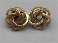 14k Love knot earrings