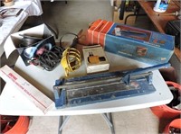 Tile Cutter, speaker wire, water timer ect
