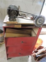 Wire Wheel and electric motor with cabinet