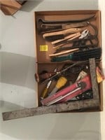 MISC TOOLS, WIRE BRUSHES, PRY BARS, PLIERS
