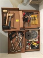 MISC TOOLS, SAWS, HAMMERS, CHISELS