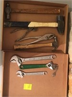 CRESCENT WRENCHES, PLIERS, HAMMERS