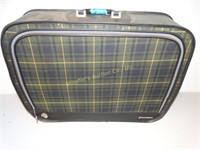 Vintage plaid suitcase 24 1/2"L x 6" D x 17 3/4"H