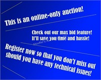 Auctioneer's Note: Online-Only Bidding!