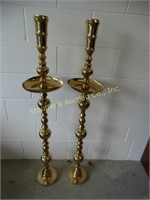 Brass tall candlesticks 48" (pair)