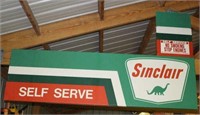 LARGE SINCLAIR SIGN  2' X  7' AND A NO