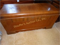Waterfall cedar lined blanket chest with key,