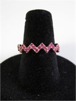10kt Yellow Gold Genuine Ruby Stackable Eternity
