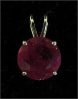 10kt Yellow Gold 8mm Genuine Ruby Solitaire