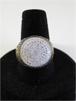 S/Silver CZ Men's Ring. Approx Retail $200