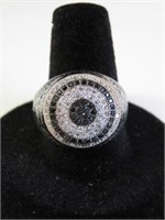 S/Silver CZ Men's Ring. Approx Retail $250
