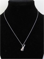 Sterling Silver Violin Shaped Pendant with