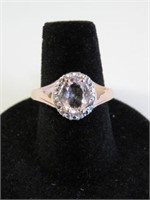 Sterling Silver Morganite(1.5ct) Ring. Approx