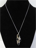 Sterling Silver Onyx Necklace-Suggested $200,